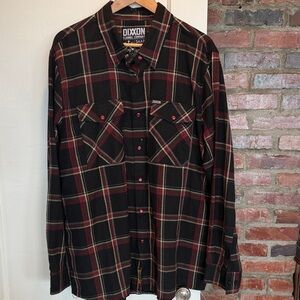 DIXXON Saar Loos + Sons  Men's Black and Red Checkered Shirt